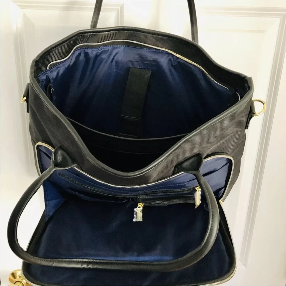 Reaction Kenneth Cole Laptop Tote Bag Black Shoulder business purse for Women's